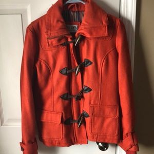 Rust colored pea coat